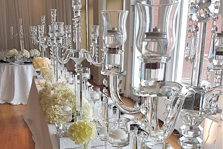 CANDELABRAS ON HEADTABLE