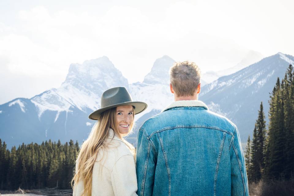 Engagement by the mountains