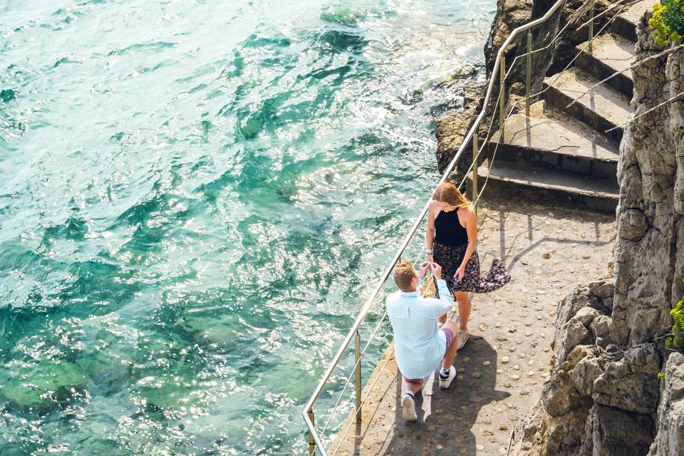 Engagement by the seaside