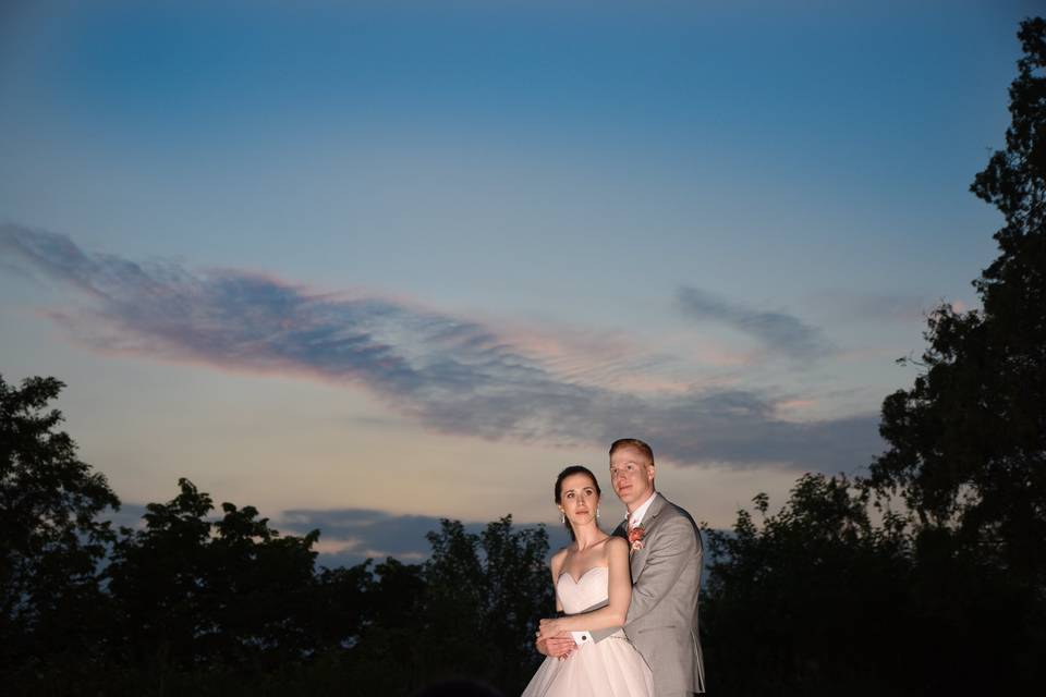 Sunset wedding picture