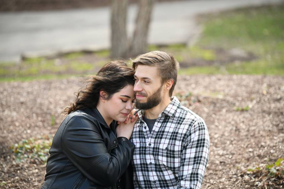 Spring engagement photo