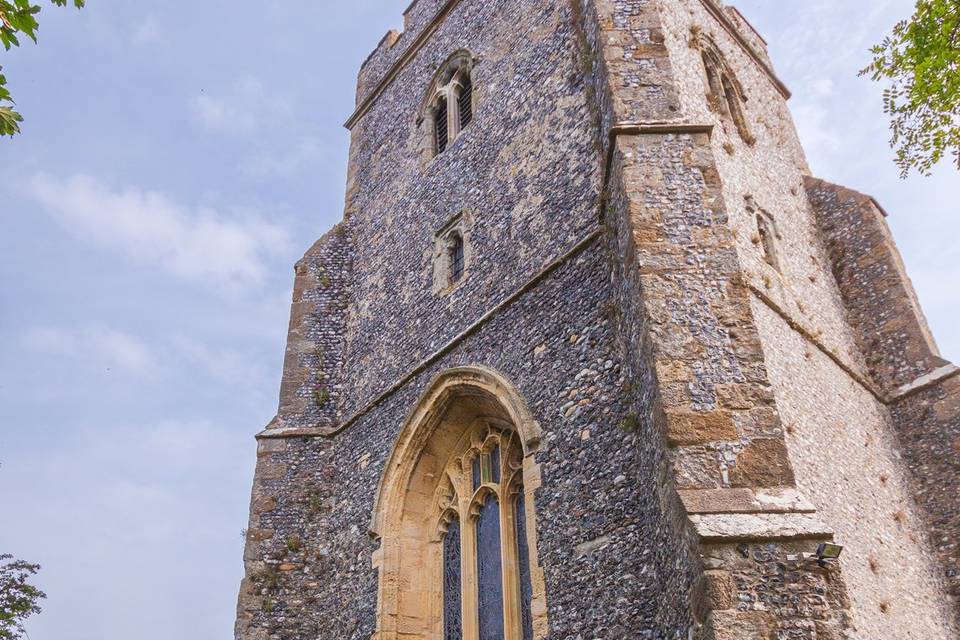 Old English church wedding