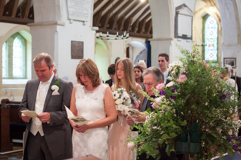 Old English church wedding