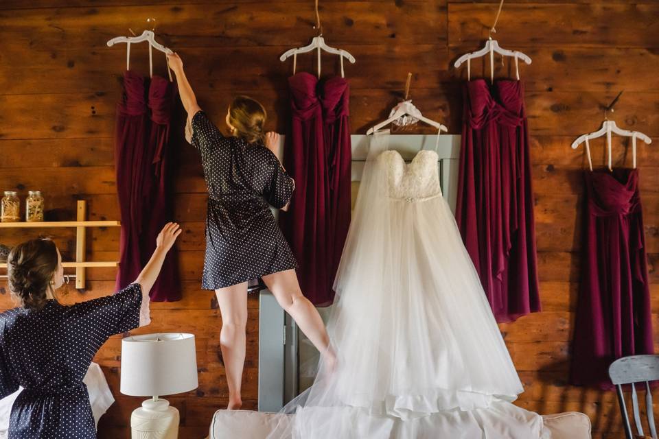 Dresses on Wall