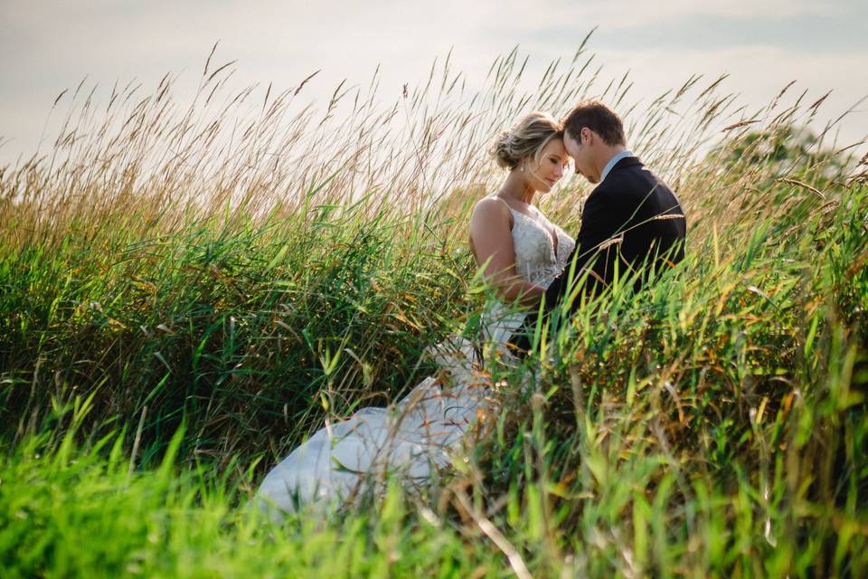 Couple in field