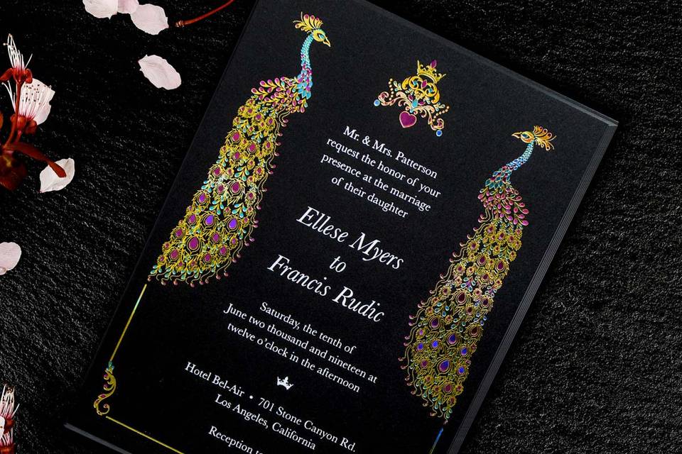 Foil wedding invitations