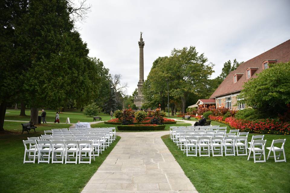 Lawn space ceremony site
