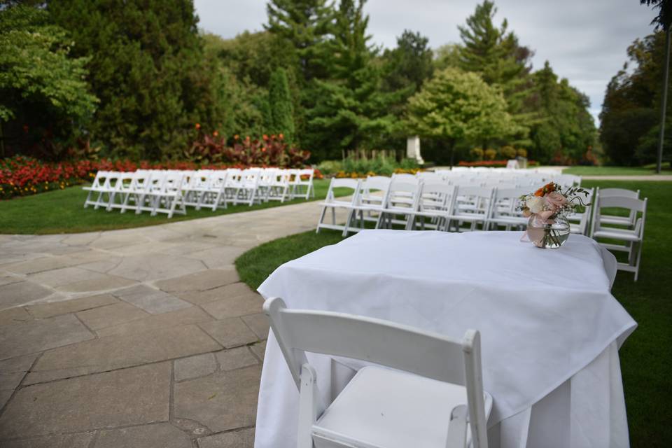 Ceremony setup