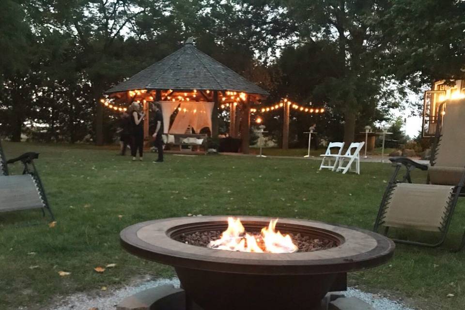 View of fire pit