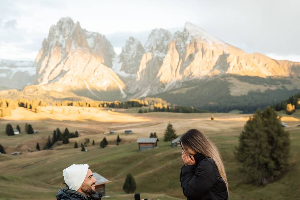 Proposal in the Dolomites