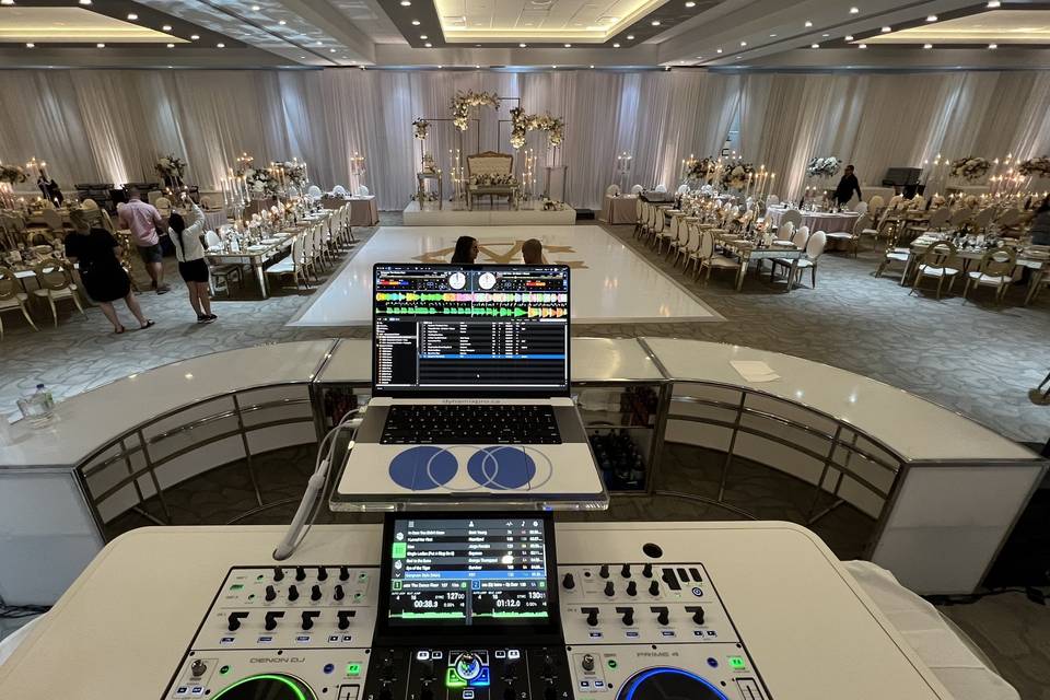 DJ booth view