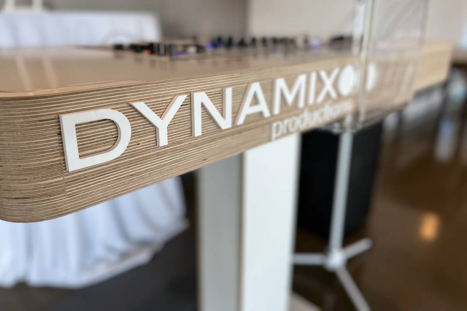 Our custom DJ table - up close