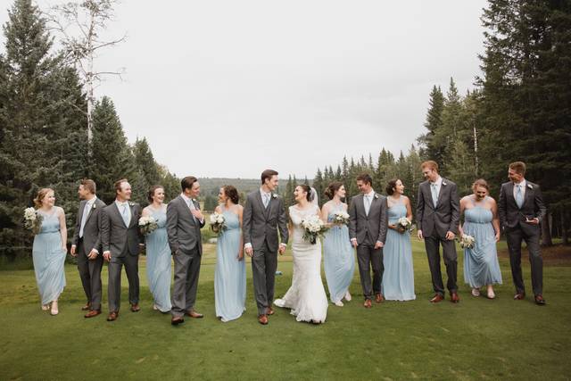 Soft blues and white flowers