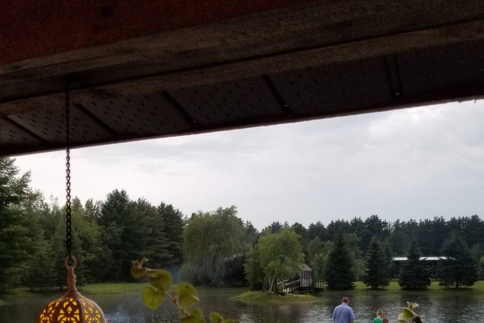 The pond view from main hall