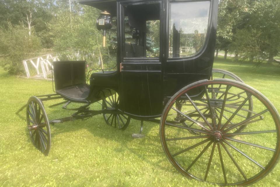 Antique rockaway carriage