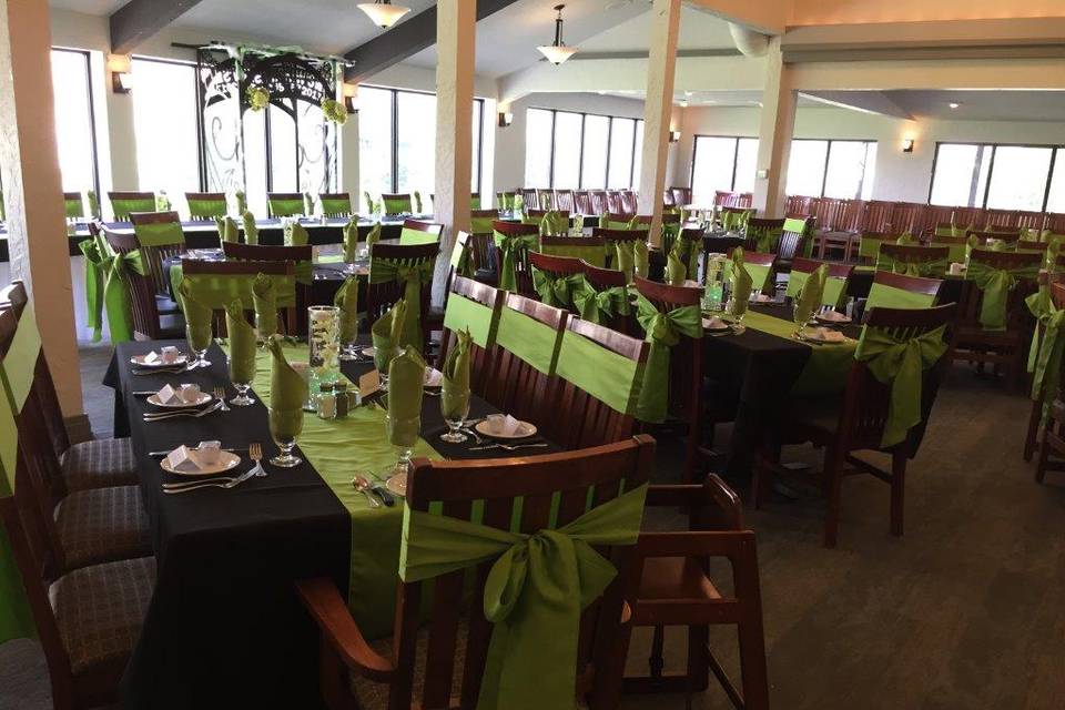 Green and Black Linens