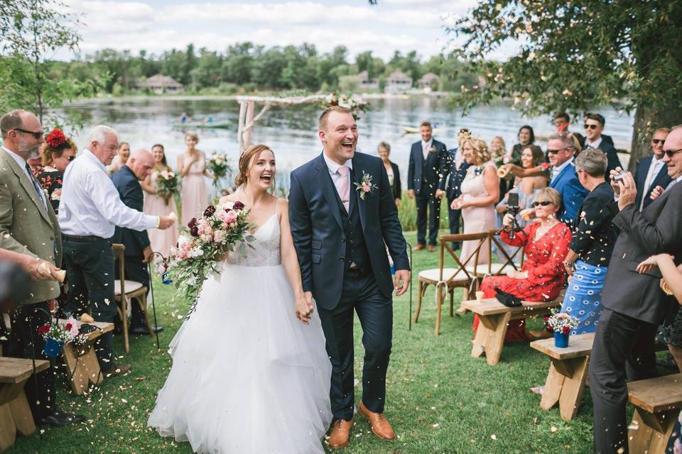 Pinedell lawn ceremony