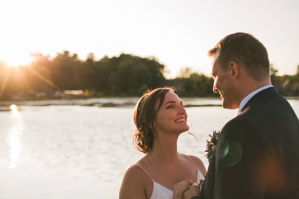 Sunset dock photos