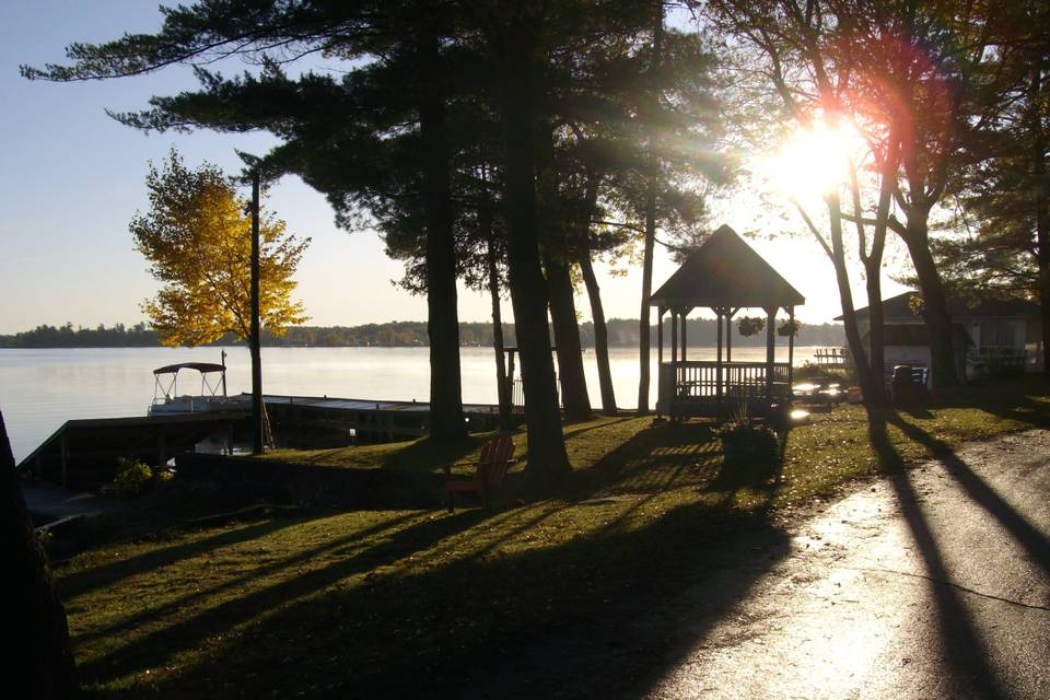 Lakefront gazebo