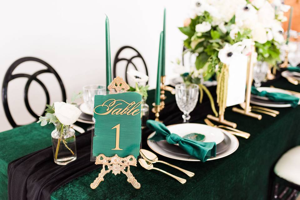 Acrylic Table numbers