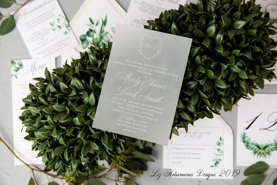 Eucalyptus Wedding Invites