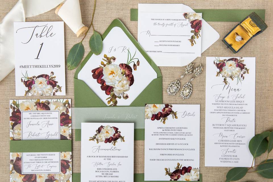 Blush Floral Invitations