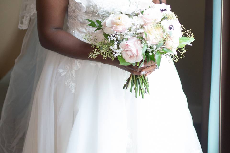 Beautiful bride in gown