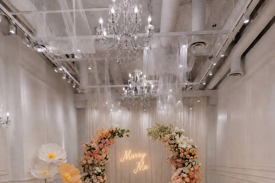 Silk flower arch
