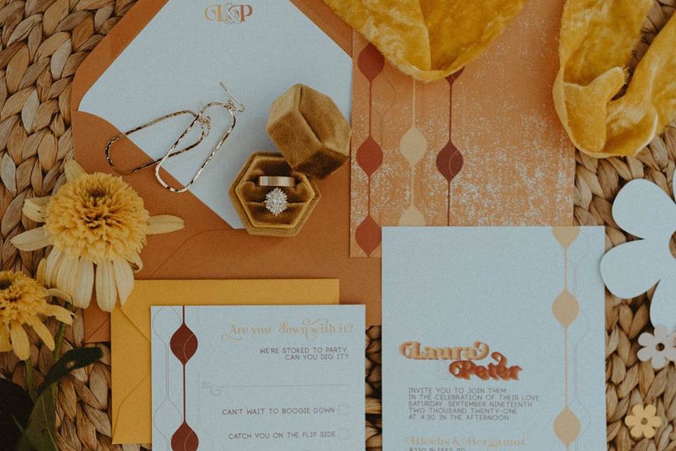 That 70's invitation suite