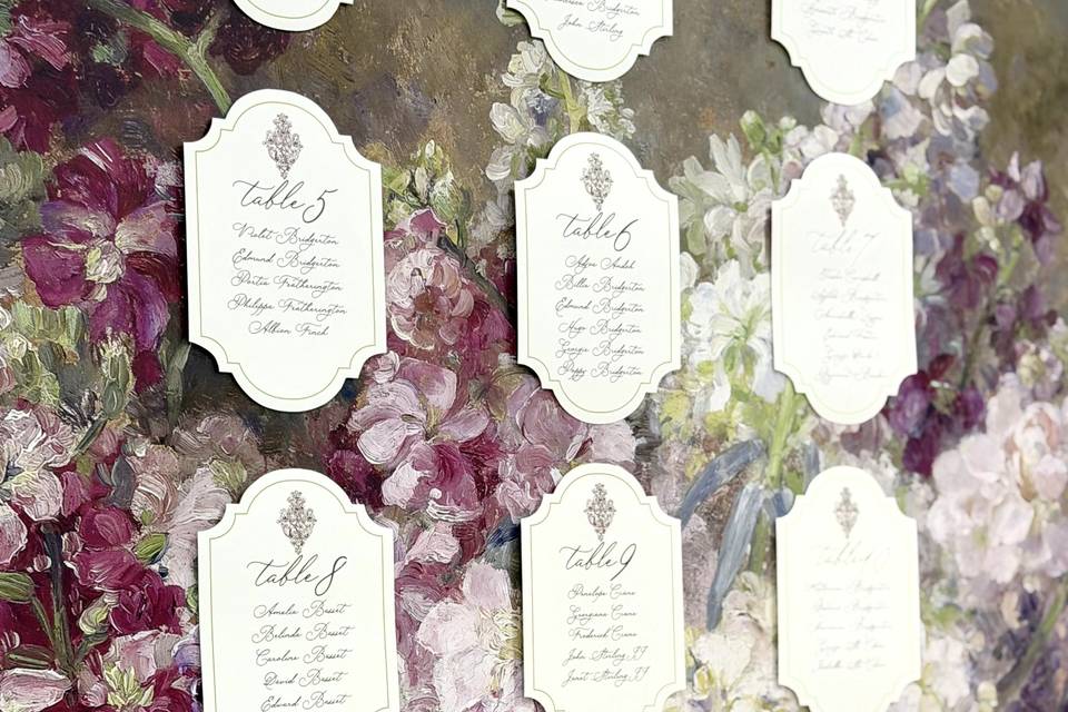 Floral seating chart