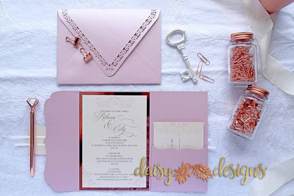 Misty Rosegold invite