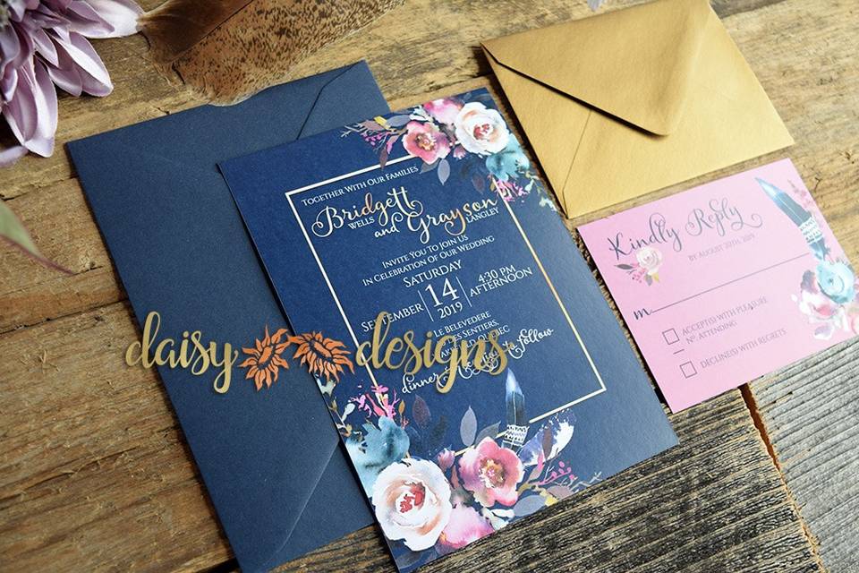 Ivy Invitation | Paper Daisies Stationery