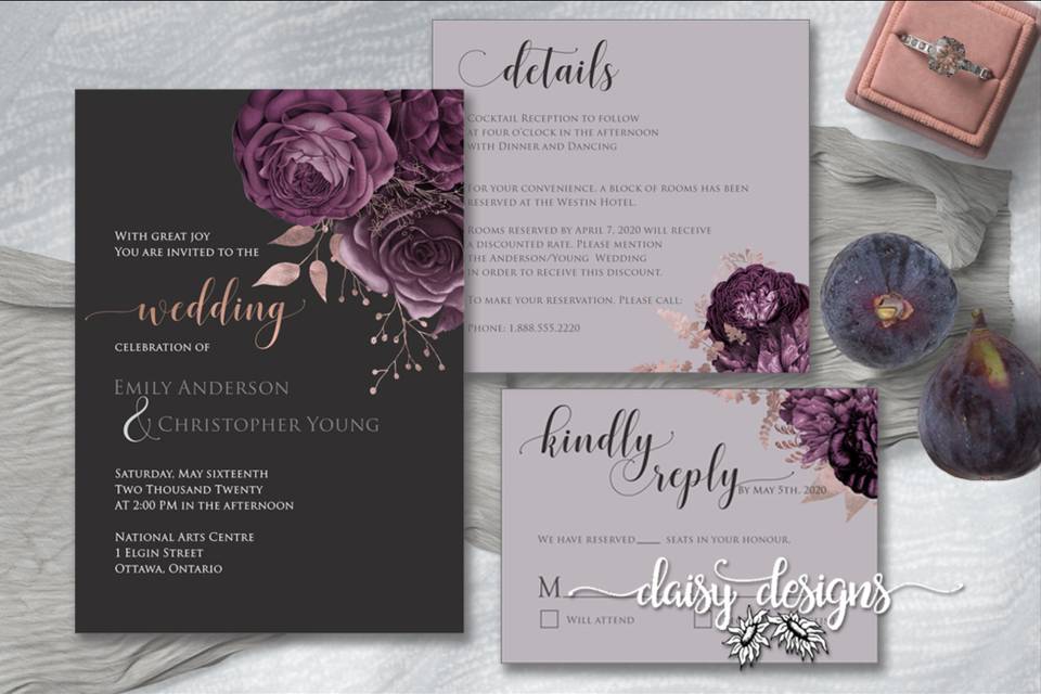 Moody Mauve Roses Suite