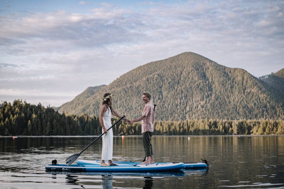 SUP Wedding Elope Tofino Inlet