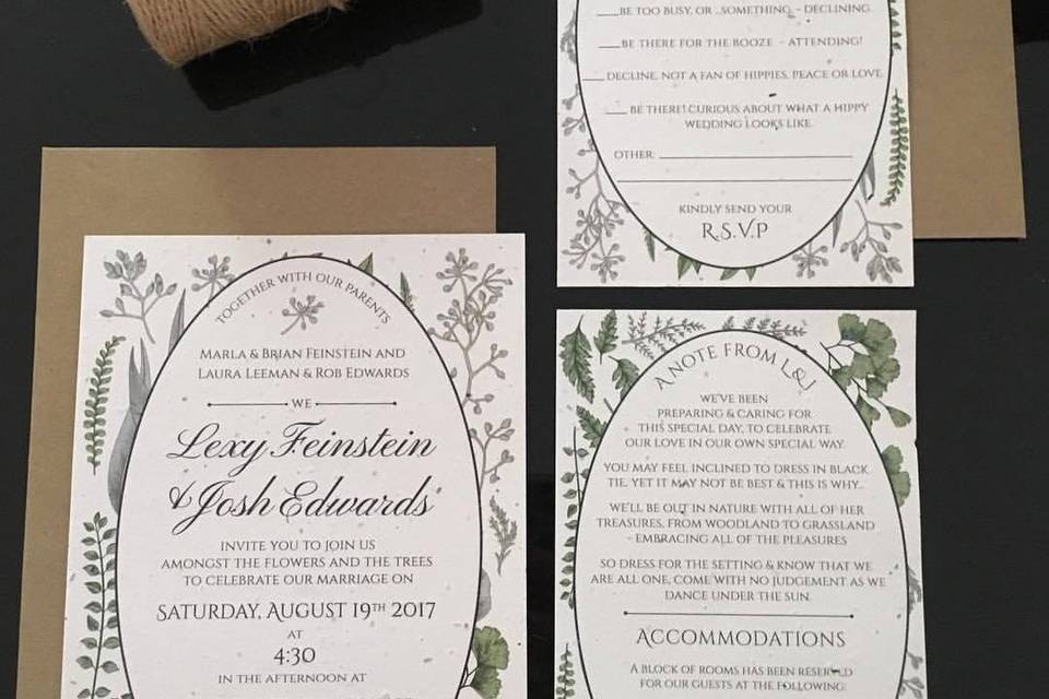 Romantic Forest Invite