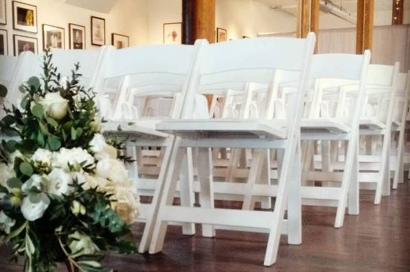 Twist Gallery Art wedding ceremony setup