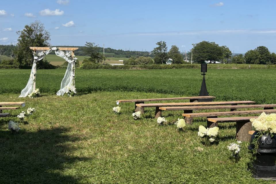 Ceremony setup Aug 22 2026