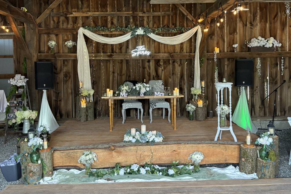 Setup prior to dinner