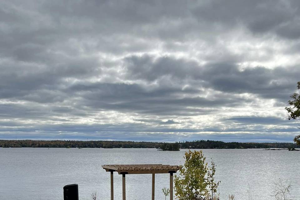 Ceremony setup lakeside