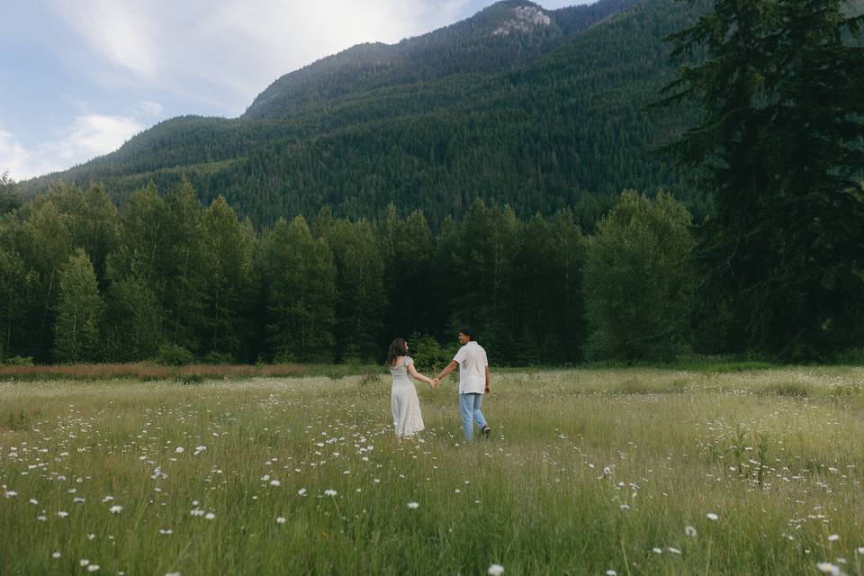 Walking in the mountains