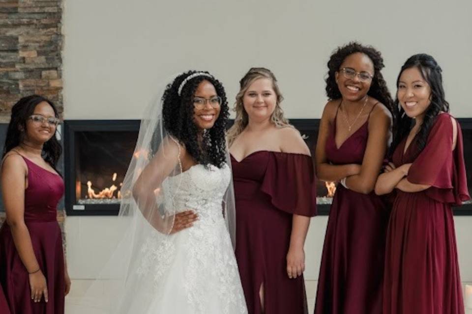 Blush Bridal Party Makeup