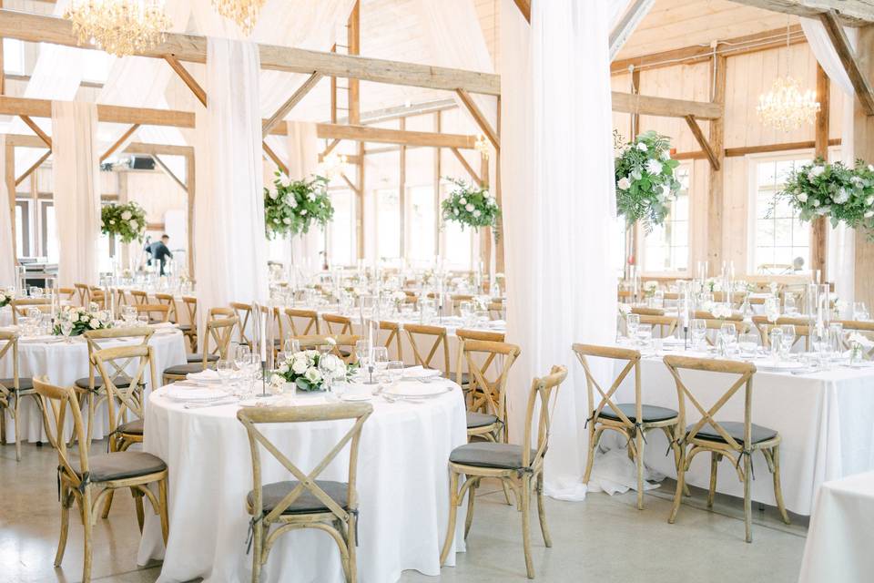 Clean rustic reception