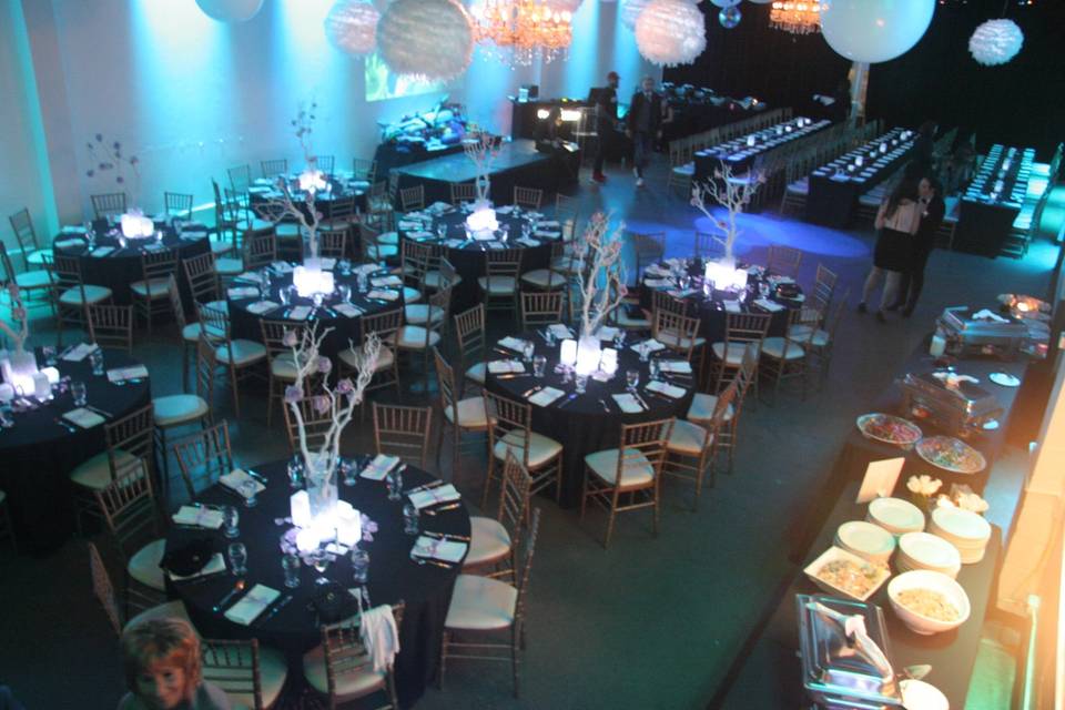 Wedding reception setup