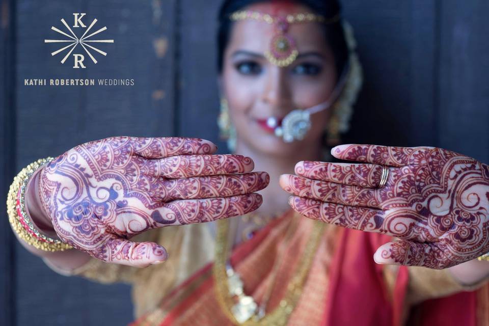 Indian Bride with Henna