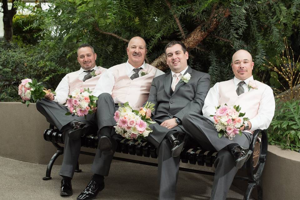 Playful Groomsmen.