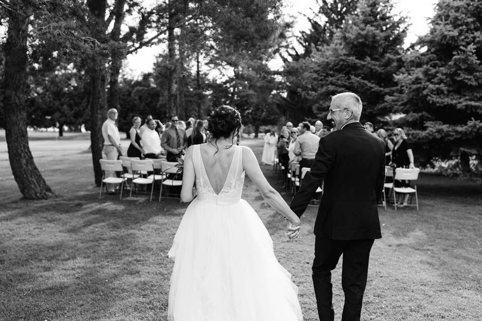 Walking down the isle