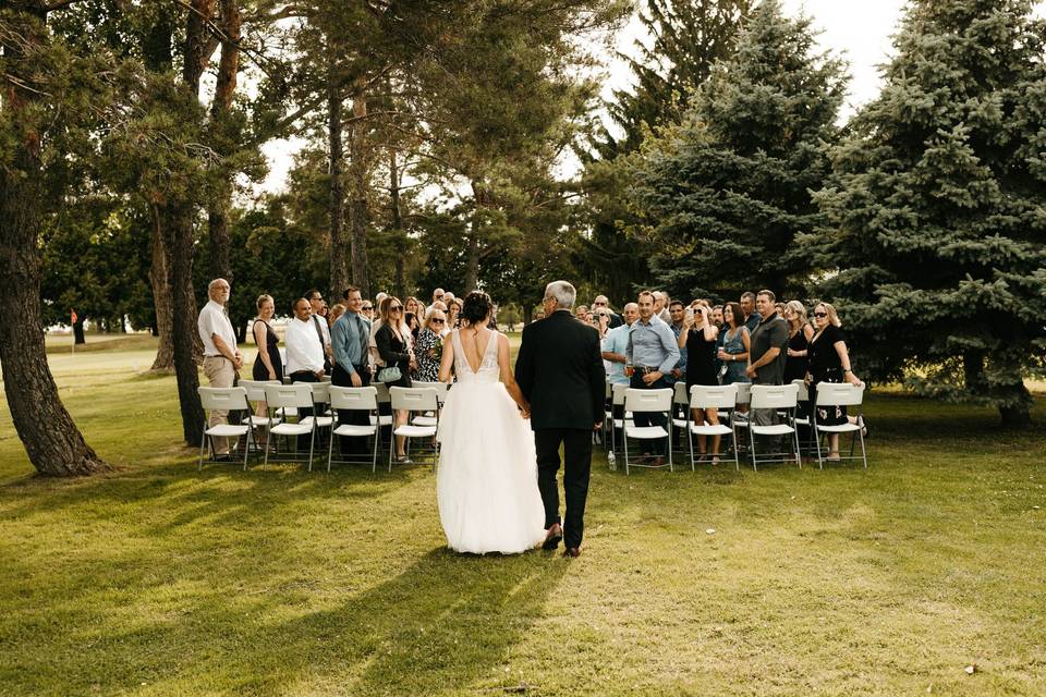 Walking down the isle