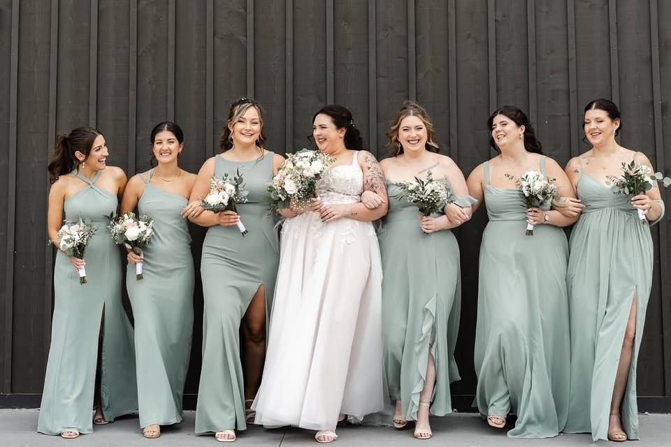 Emma and her bridesmaids