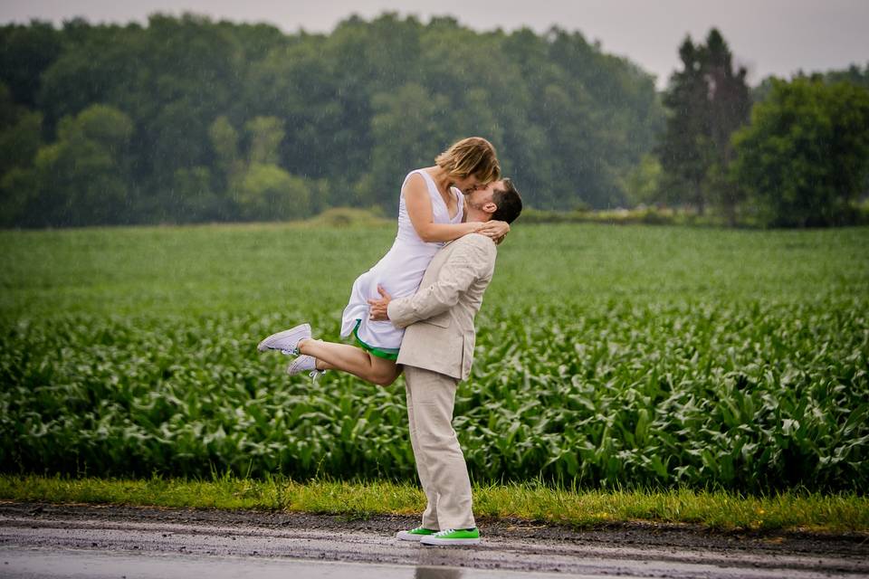 Rainy summer wedding in Napane