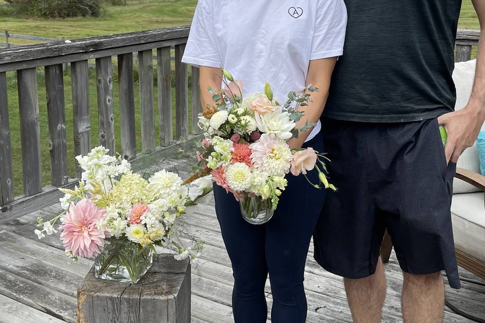 Building bouquets together